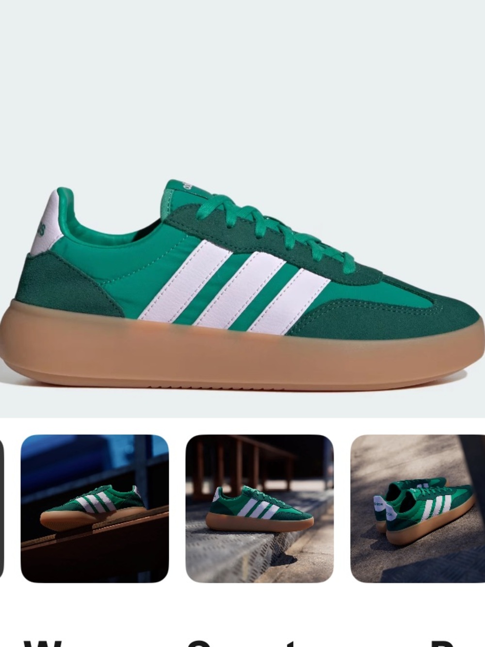 adidas Barreda Decode Sneaker - Collegiate Green/White - Picture 2 of 9